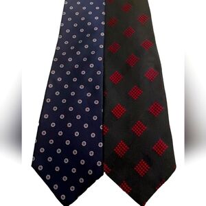 Christian Dior Mens Set of Two Ties 100% Silk